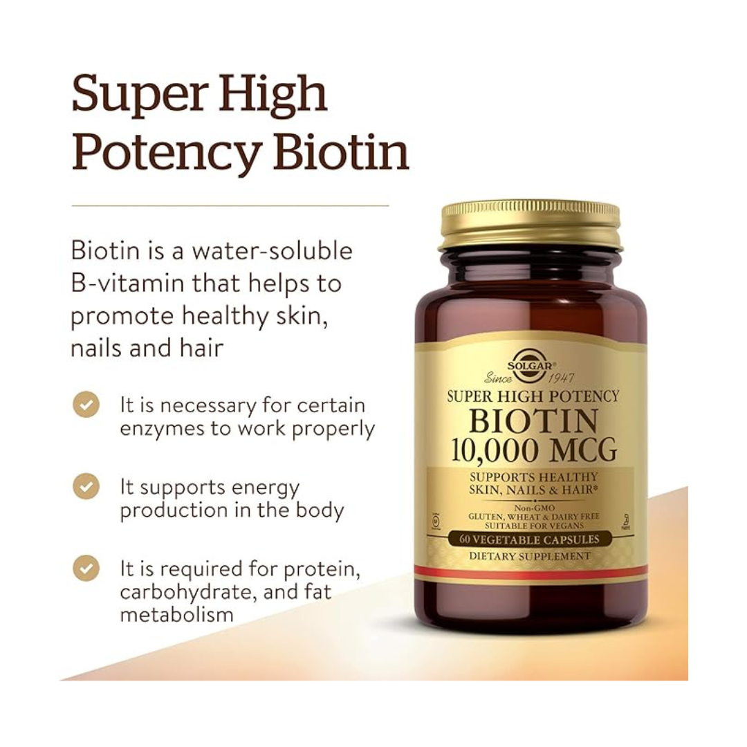 Solgar Biotin 10000 MCG 60 Veg Capsules