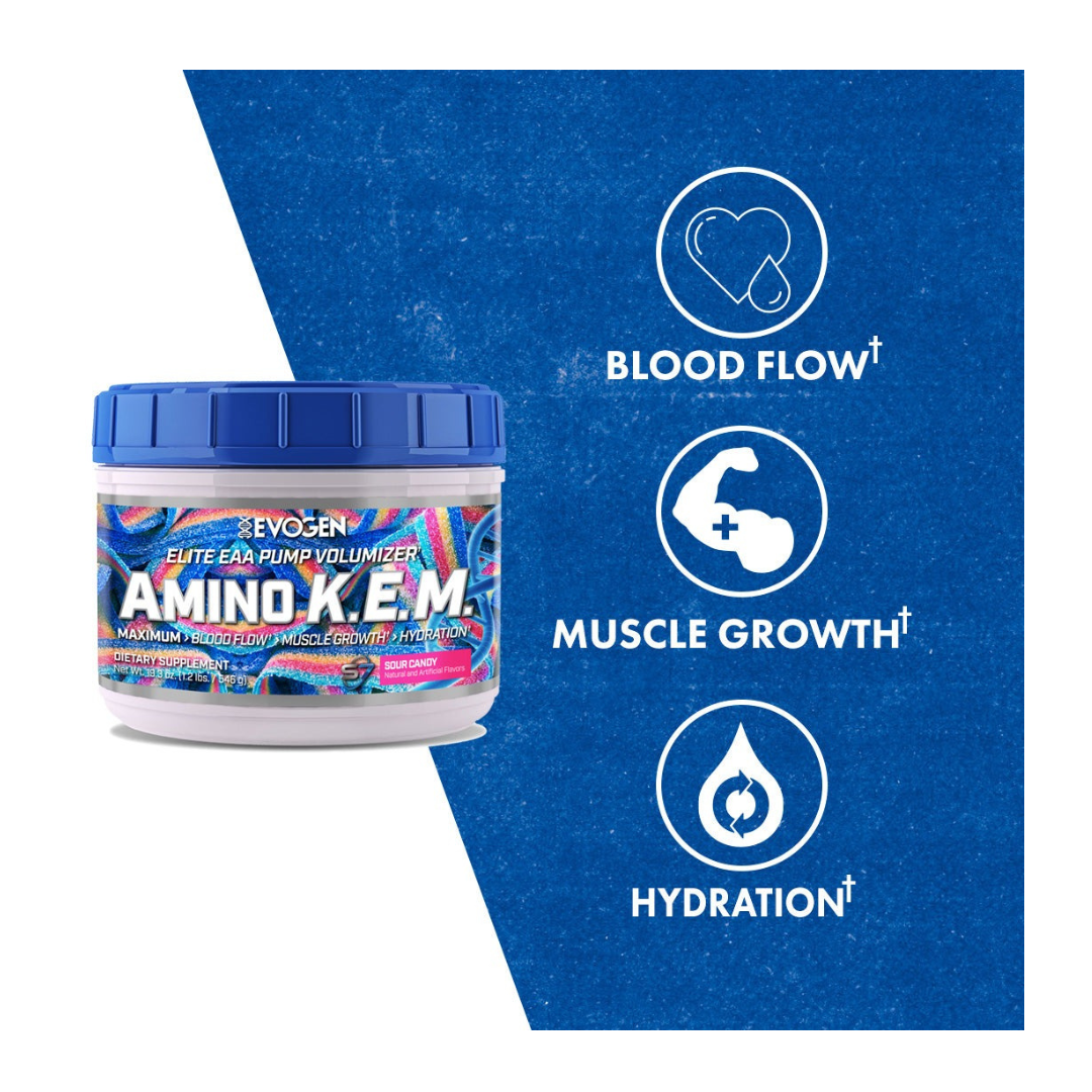 EVOGEN AMINO K.E.M - SOUR CANDY - 30 SERVING