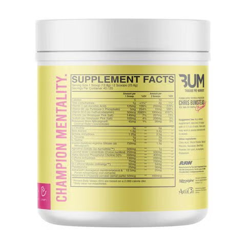 RAW X CBUM THAVAGE PRE-WORKOUT RASPBERRY LEMONADE 520GM