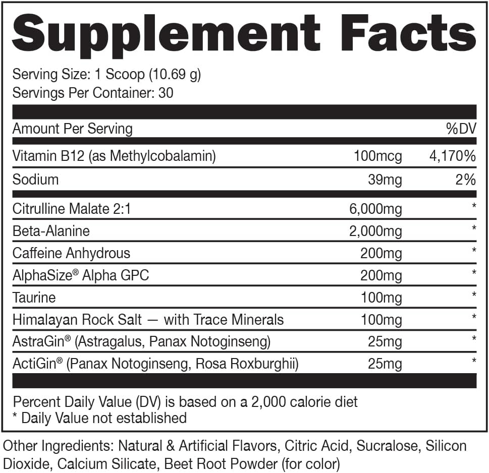 BUCKED UP PRE- STRAWBERRY KIWI-290 GM