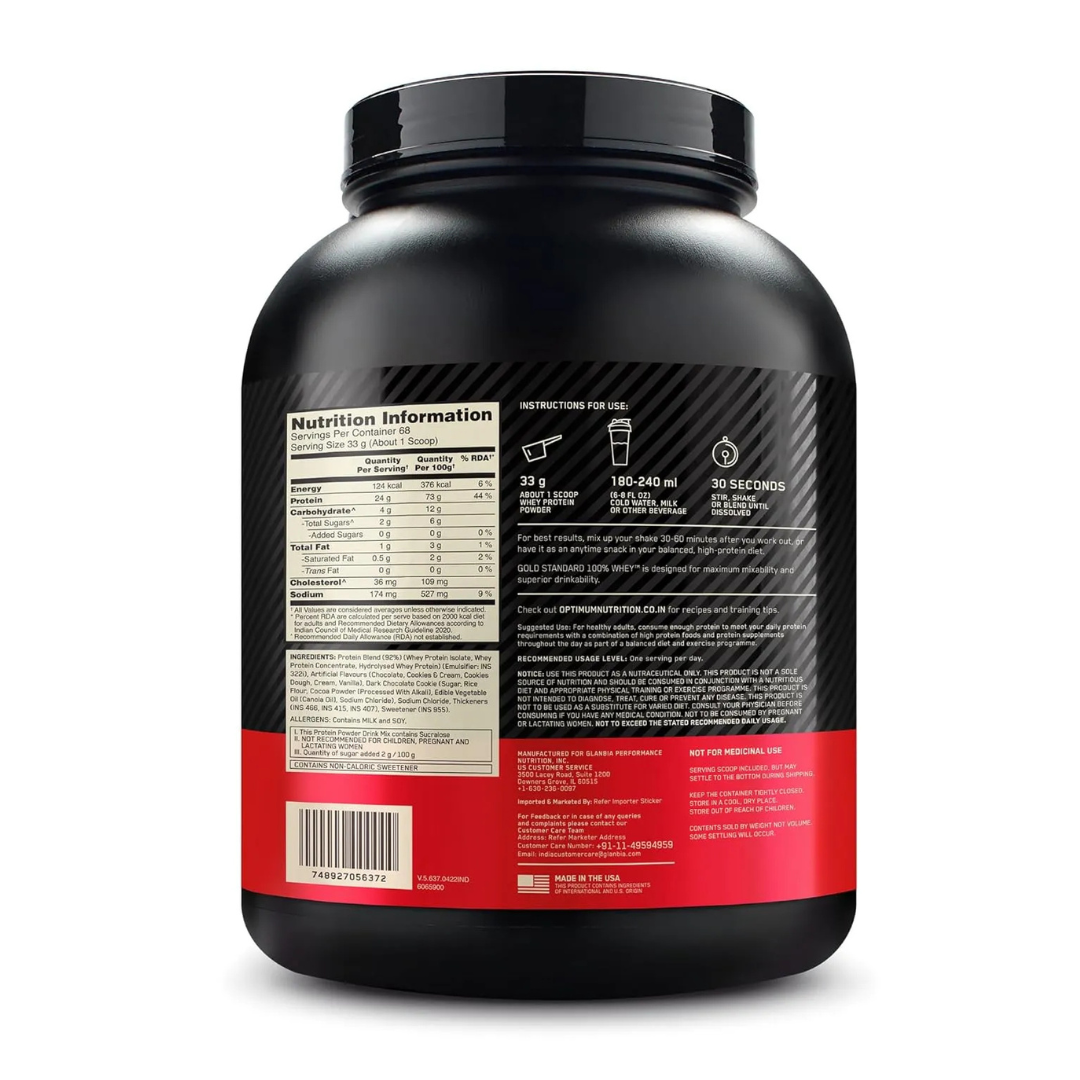 ON Optimum Nutrition Gold Standard Whey Protein 5 lb Cookies & Cream
