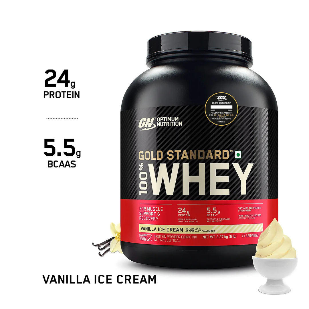 ON Optimum Nutrition Gold Standard Whey Protein 5 lb Vanilla Ice Cream