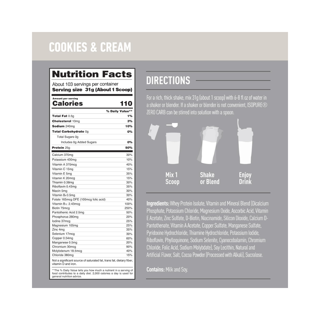 Isopure Zero Carb 7.5 lb Cookies & Cream
