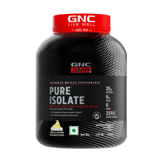 GNC AMP Pure Isolate 4 lb Vanilla Custard