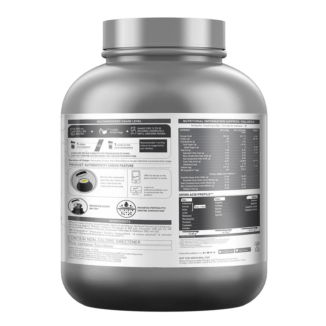 MuscleBlaze Iso-Zero 4.4 lb Ice Cream Chocolate