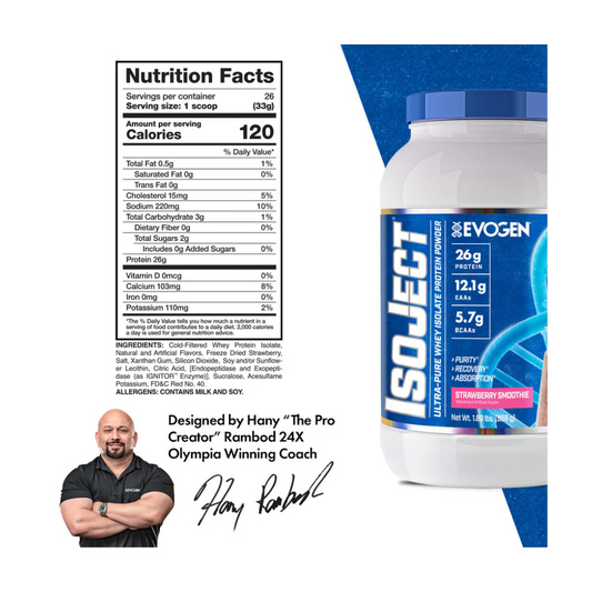 Evogen Nutrition Isoject 1.82 lb Strawberry Smoothie