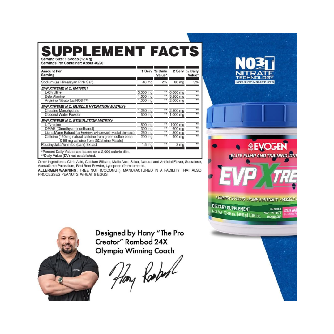 Evogen Nutrition EVP Xtreme N.O. 496g SOUR WATERMELON