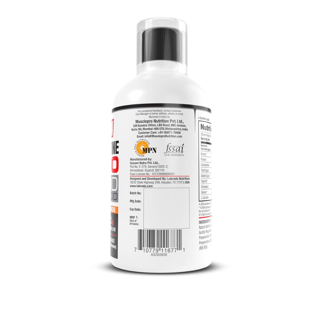 Labrada L-Carnitine 3000 Liquid Amino Acid 450 ml Sweet Orange– Protein ...