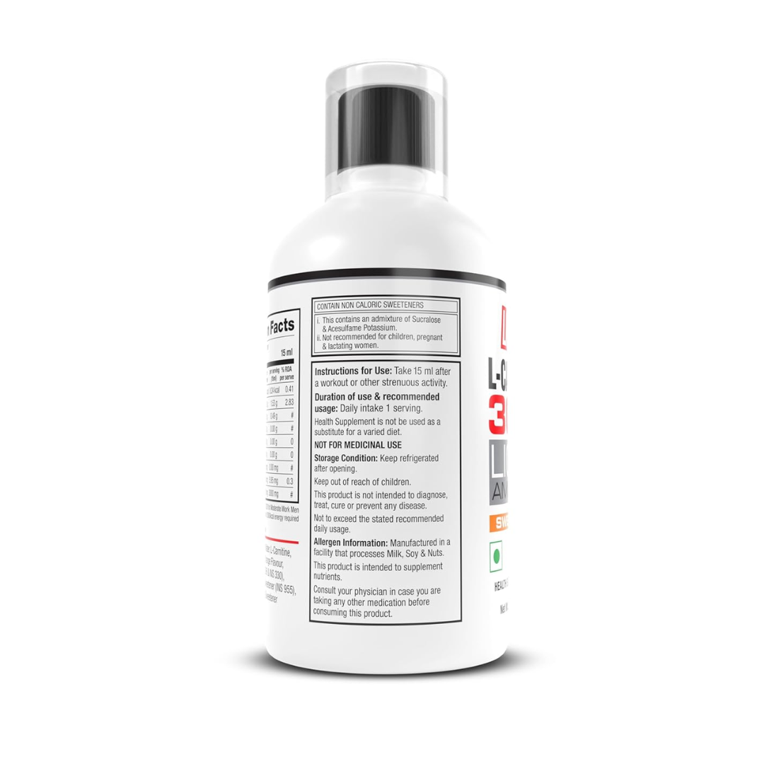 Labrada L-Carnitine 3000 Liquid Amino Acid 450 ml Sweet Orange– Protein ...
