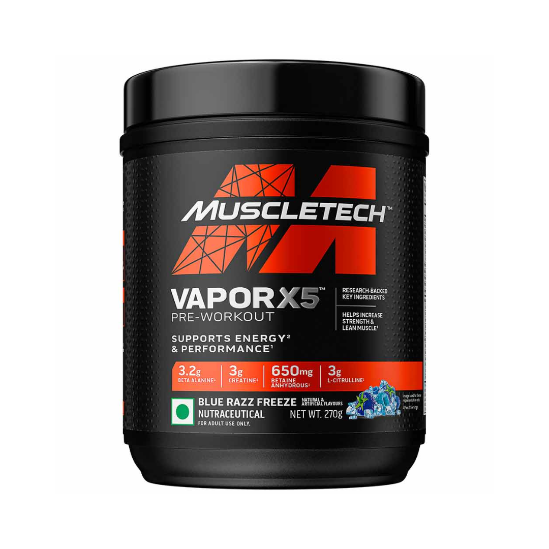 MuscleTech Vapor X5 Next Gen Pre-Workout 30 Servings Blue Razz Freeze