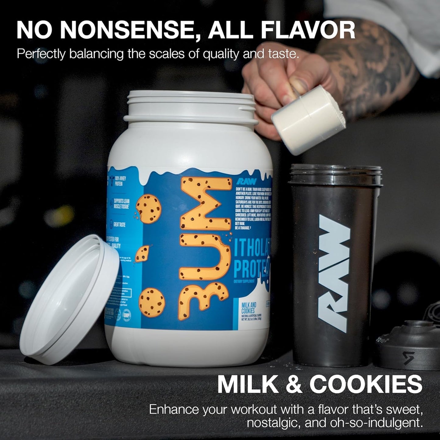 RAW CBUM ITHOLATE PROTEIN MILK & COOKIES 25 SERVINGS