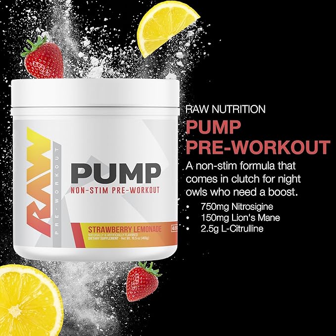 RAW PUMP STRAWBERRY LEMONADE 470GM