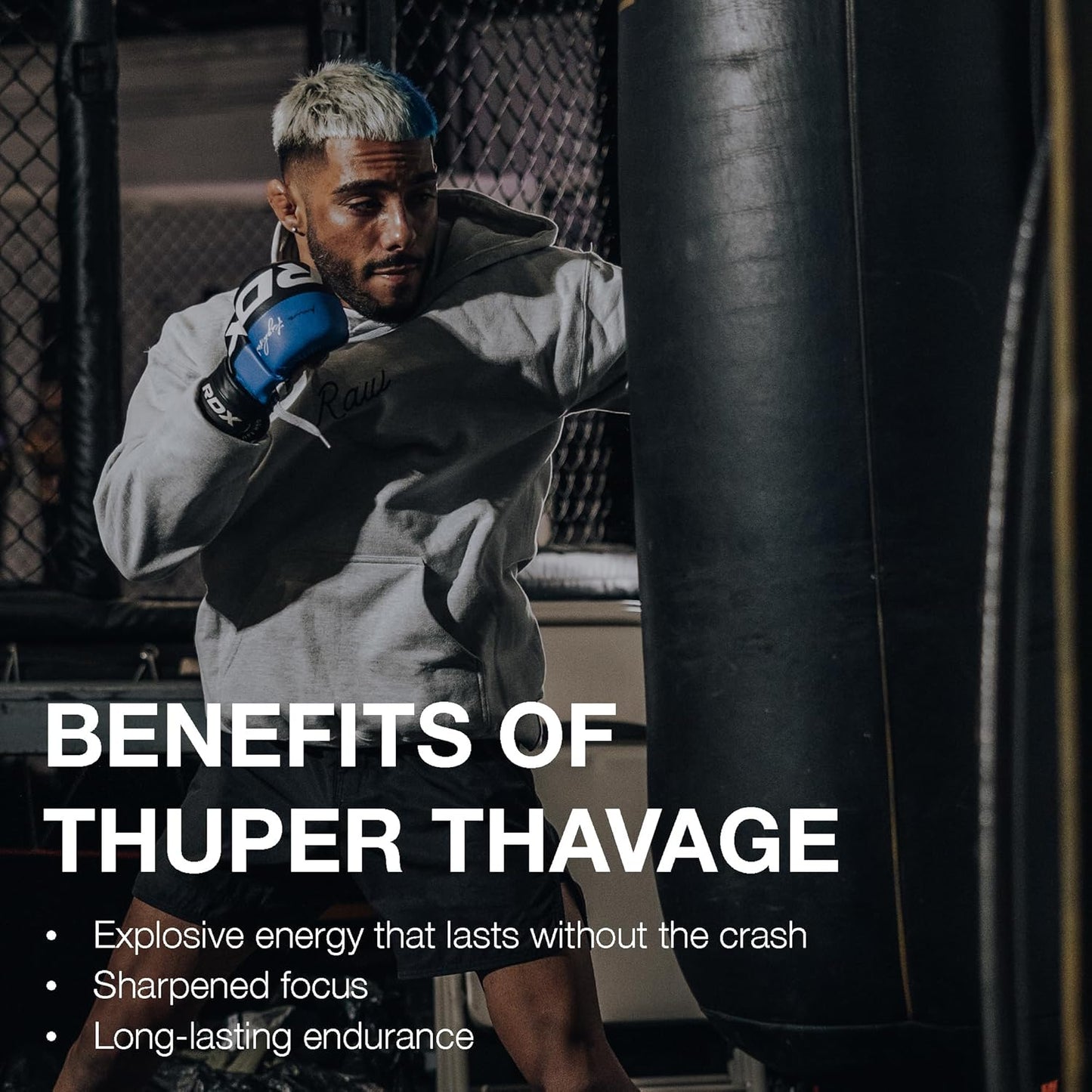 RAW BUM THUPER THAVAGE PRE WORKOUT CHAMPION MENTALITY 516GM