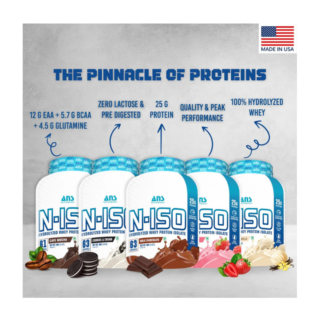 ANS Performance N-ISO Pure Hydrolysed Whey Protein Isolate 2 kg Milk Chocolate