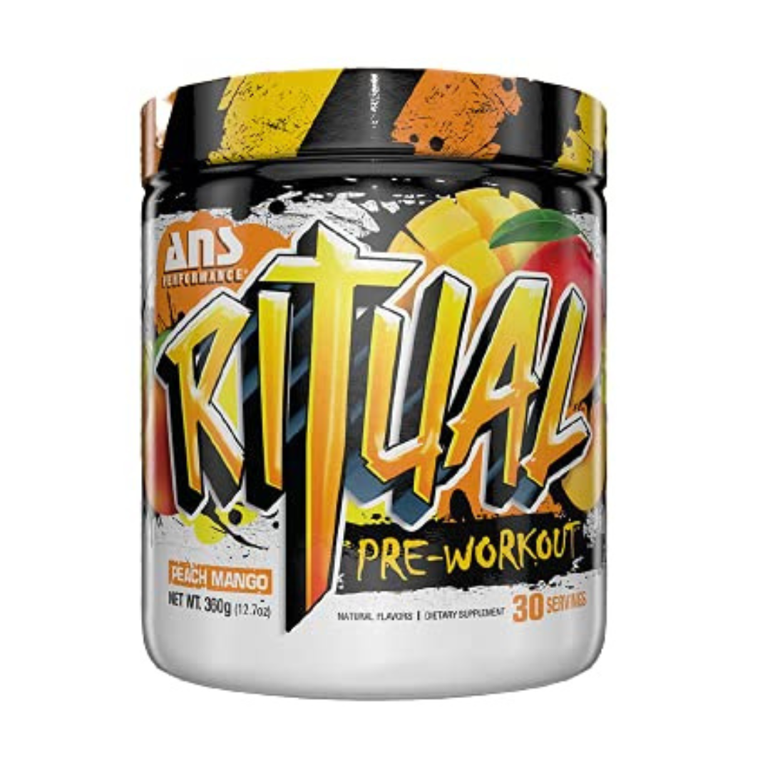 ANS Ritual Pre-Workout 30 Servings Peach Mango