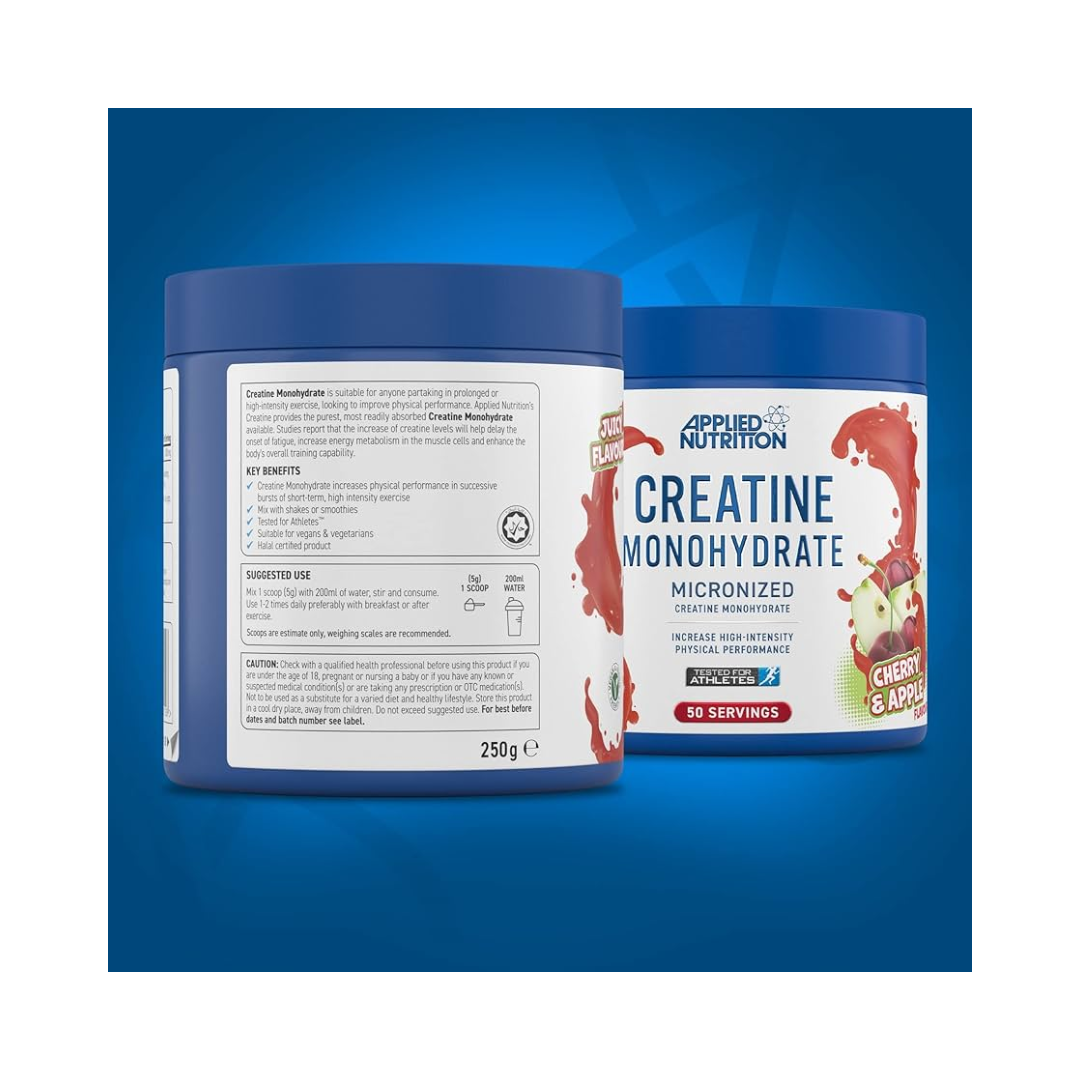 APPLIED NUTRITION CREATINE MONOHYDRATED 250G- CHERRY AND APPLE