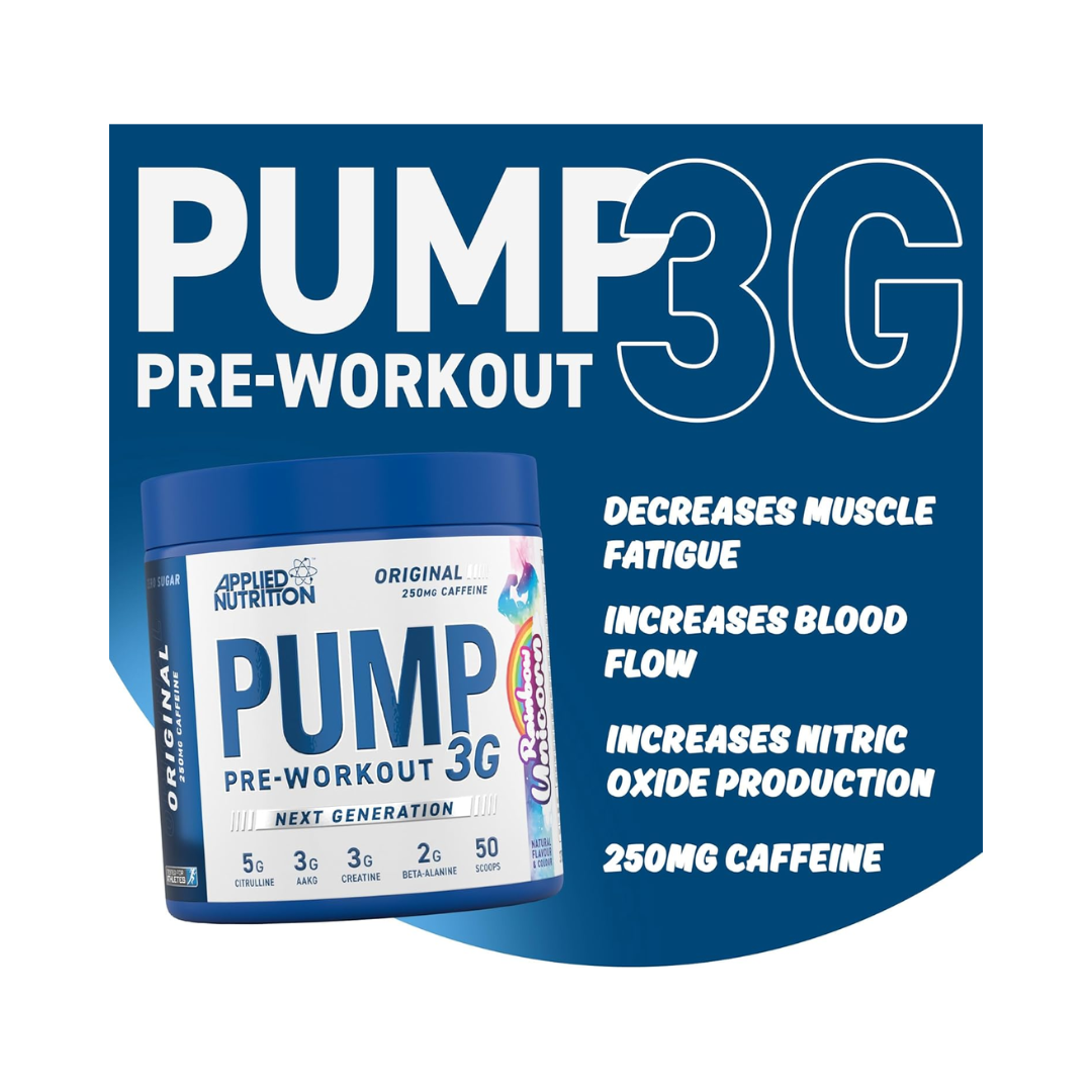 APPLIED NUTRITION PUMP PRE WORKOUT-RAINBOW UNICORN-25 SERVINGS