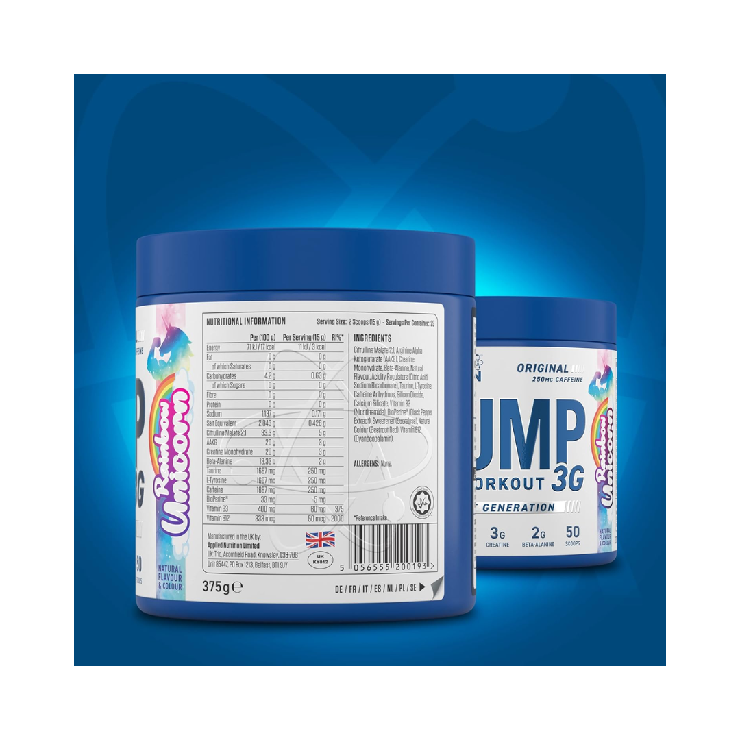 APPLIED NUTRITION PUMP PRE WORKOUT-RAINBOW UNICORN-25 SERVINGS