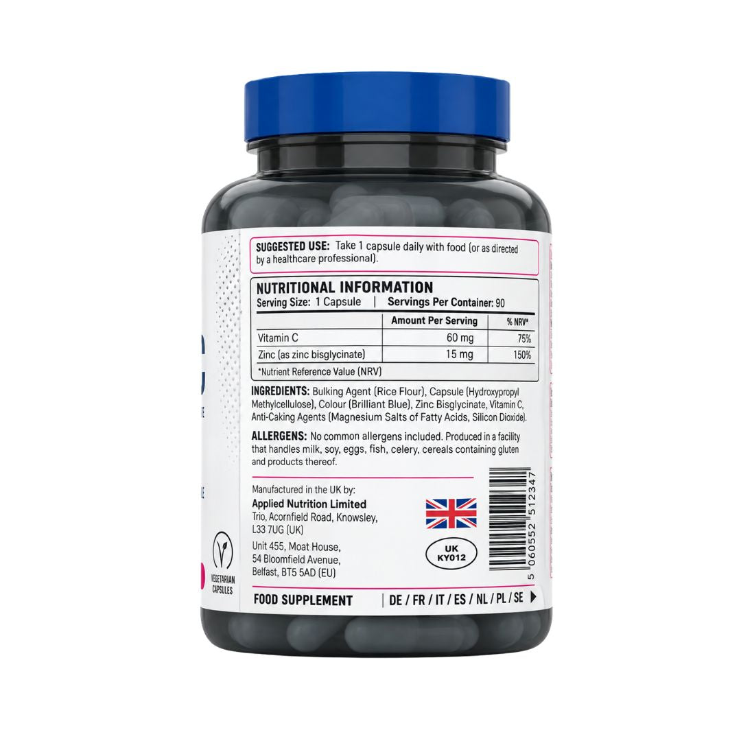 Applied Nutrition Zinc Chelated Bisglycinate - 90 Capsules