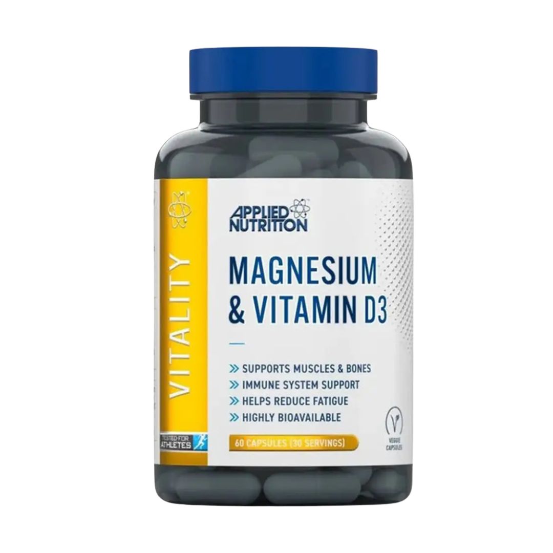 Applied Nutrition Magnesium & Vitamin D3 – 60 Capsules