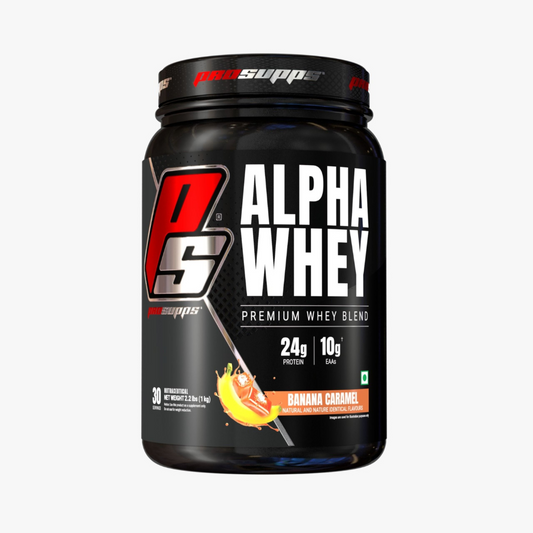 PRO SUPPS ALPHA WHEY 1KG BANANA CARAMEL