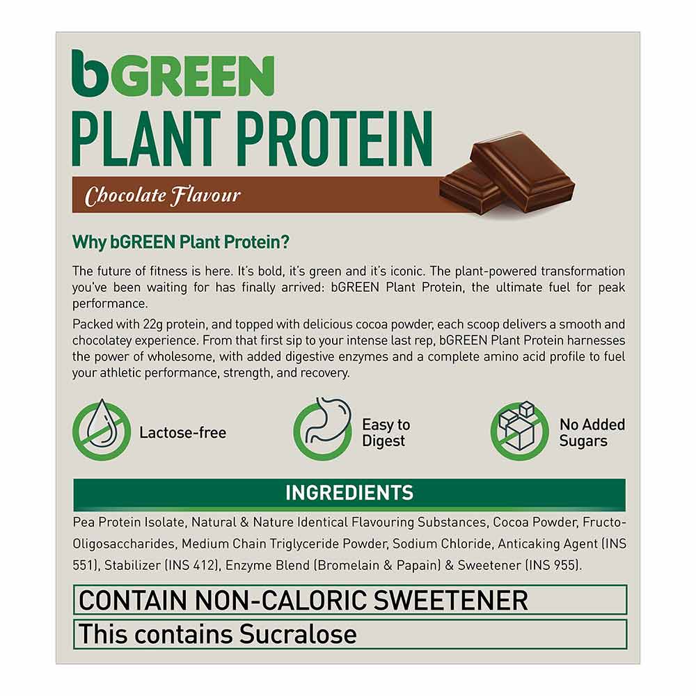 BGREEN PLANT PROTEIN 1 KG - CHOCOLATE