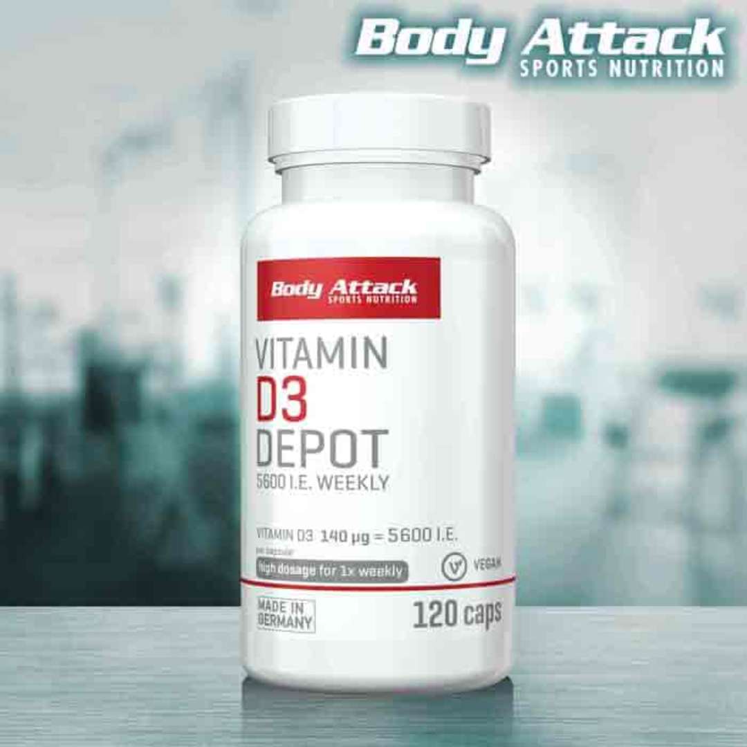 BODY ATTACK VITAMINE D3-120 CAPS