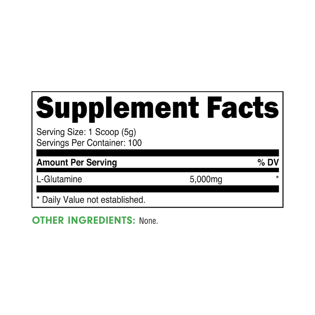 BUCKED UP-L-Glutamine 5gm-50 Servings-Unflavored