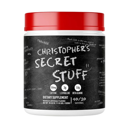 BUM X RAW CHRISTOPHER S SECRET STUFF-40 SERVINGS CHAMPION MENTALITY