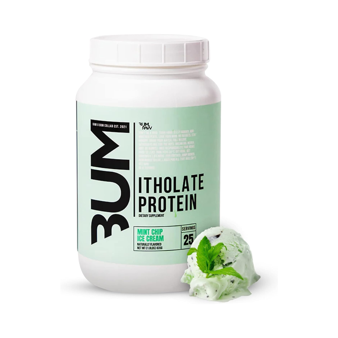 RAW BUM ITHOLATE PROTEIN - MINT CHIP ICE CREAM - 1.8 LBS