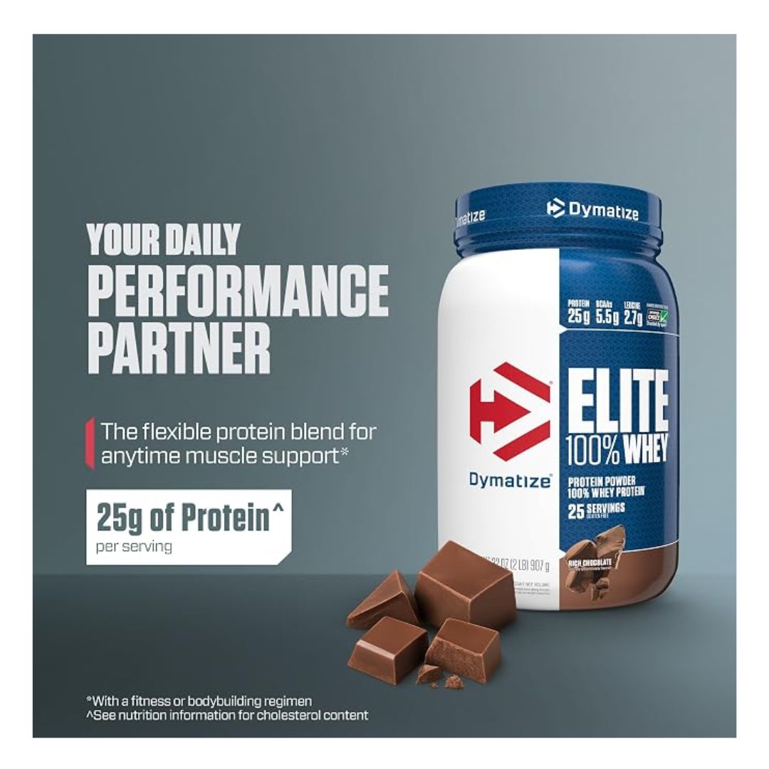Dymatize Elite Whey Protein 2 lb Rich Chocolate