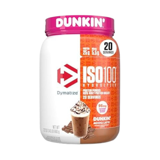 Dymatize ISO 100, Dunkin Mocha Latte, 1.45lb - 658g