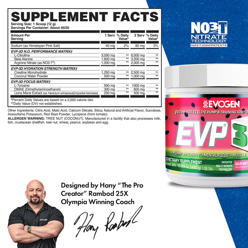 Evogen Nutrition EVP 3D Sour Watermelon 40 Servings | Protein Nation