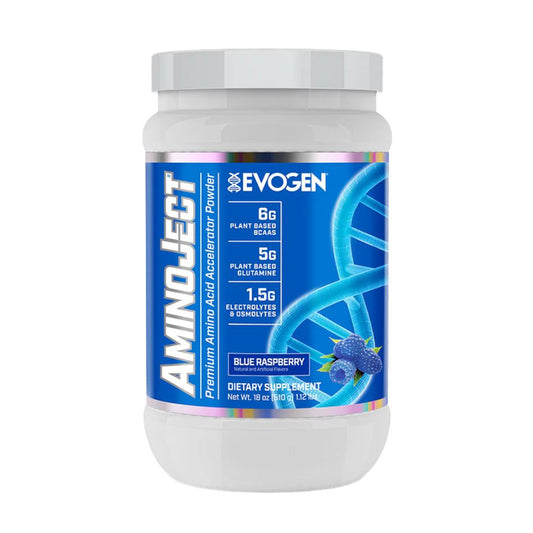 Evogen Nutrition Aminoject BCAA, Blue Raspberry - 30 Servings