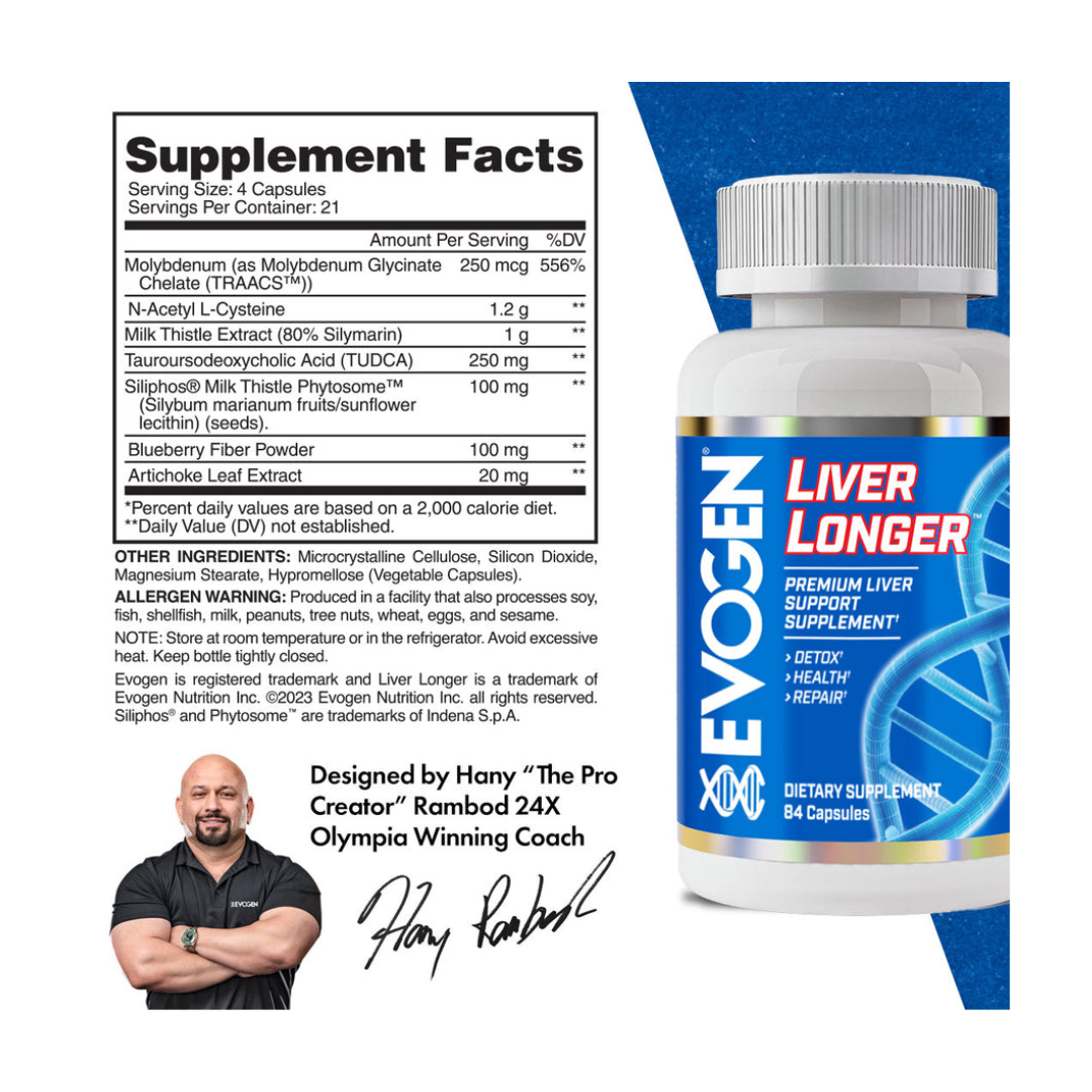 Evogen Nutrition Liver Longer Capsules 21 Servings