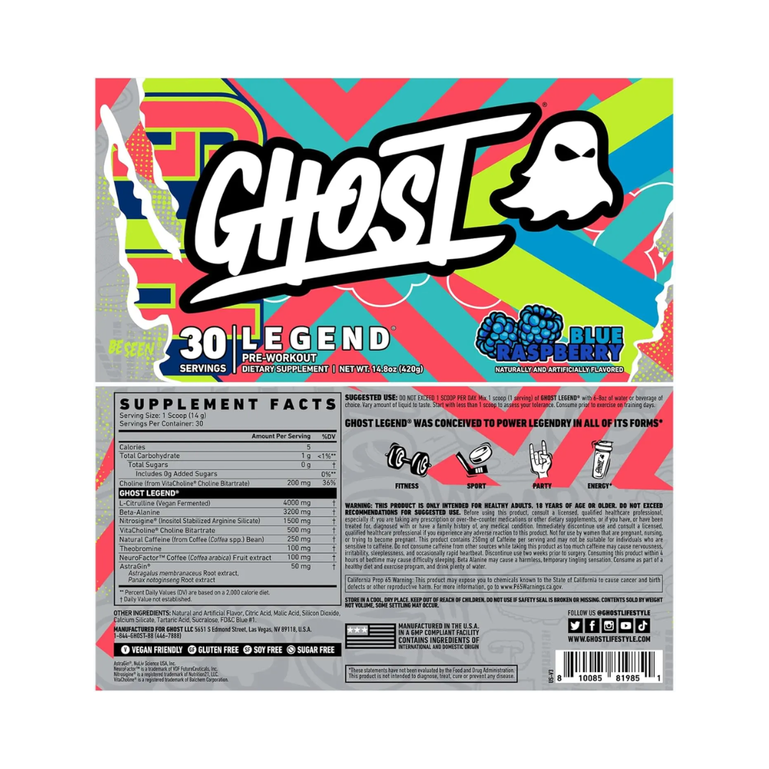 GHOST LEGEND -BLUE RASPBERRY- 25 SER