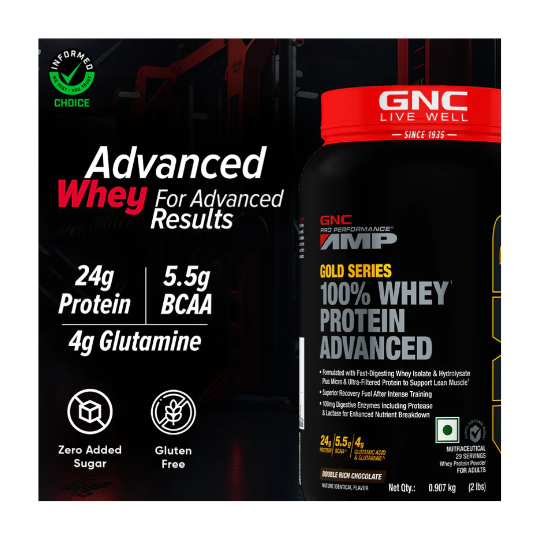 GNC AMP Gold 100 percent Whey Protein Advanced