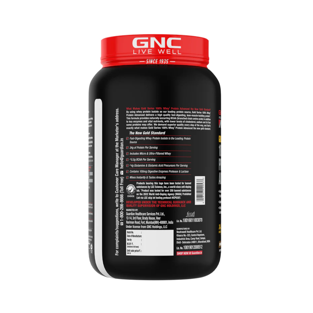 GNC AMP Gold 100 percent Whey Protein Advanced