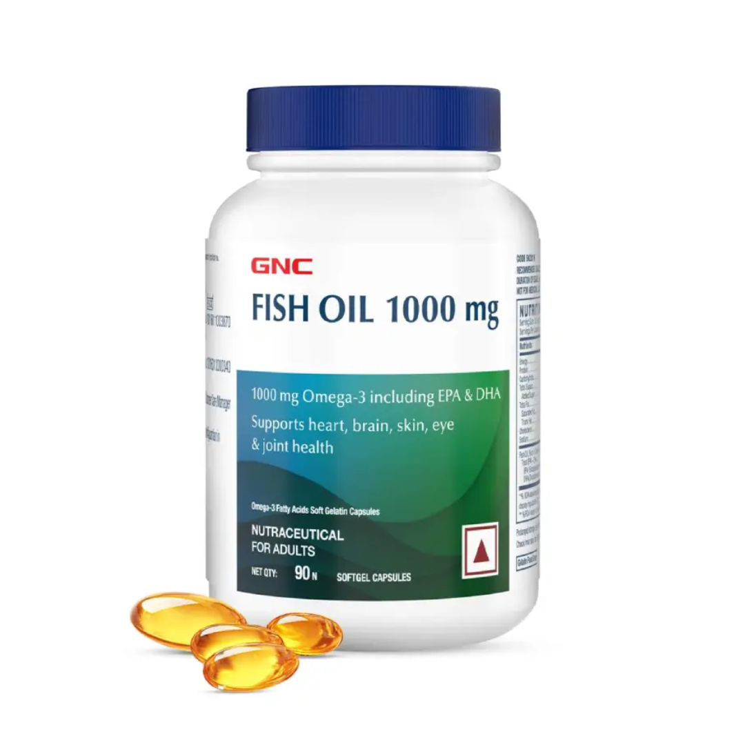 GNC Fish Body Oil 1000 mg 90 Softgels Unflavoured