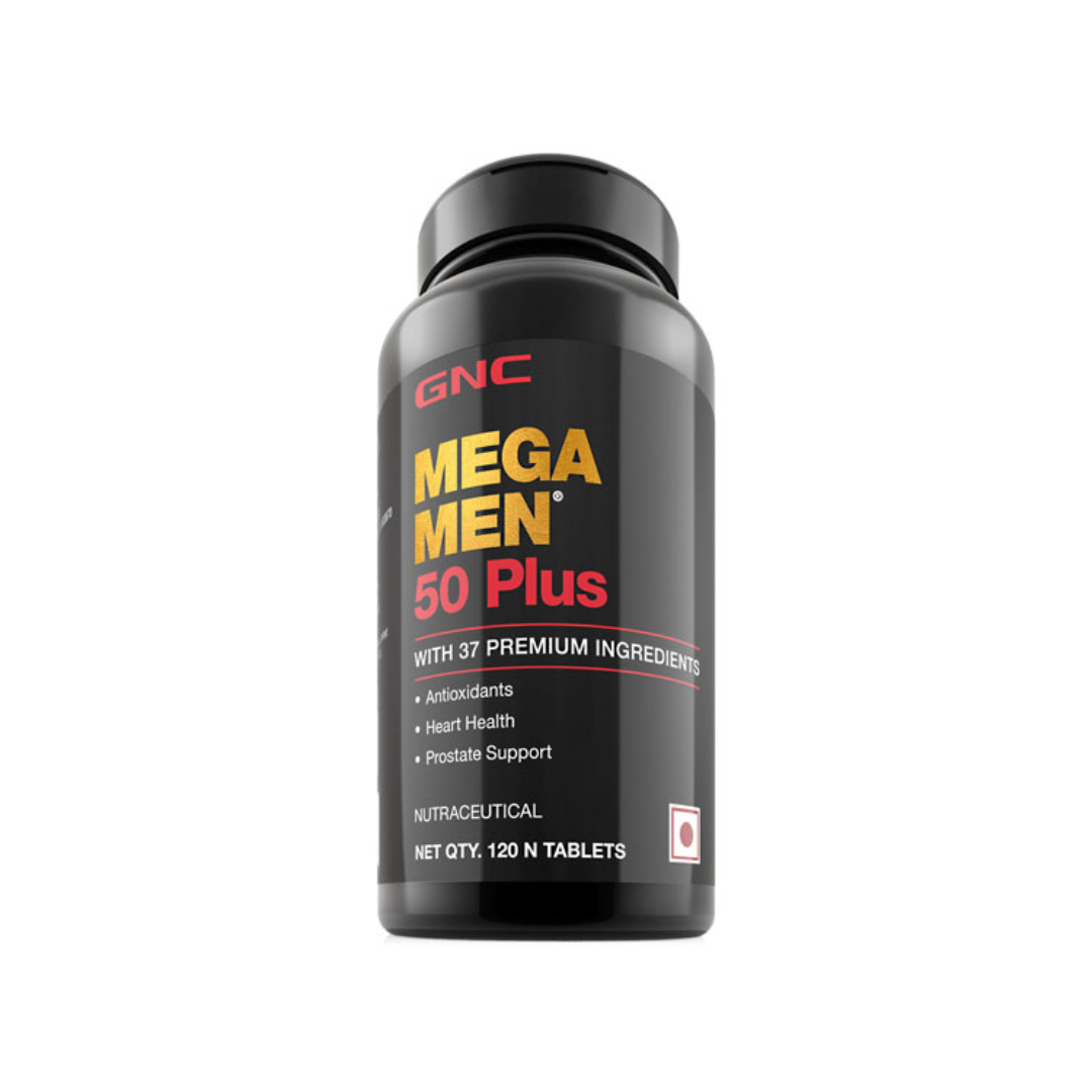 GNC Mega Men 50 Plus One Daily Multivitamin 120 N Tablets Unflavoured