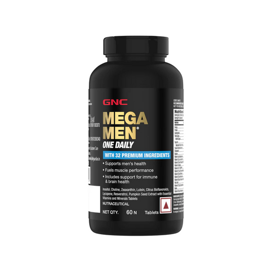 GNC Mega Men One Daily Multivitamin 60 Tablets Unflavoured