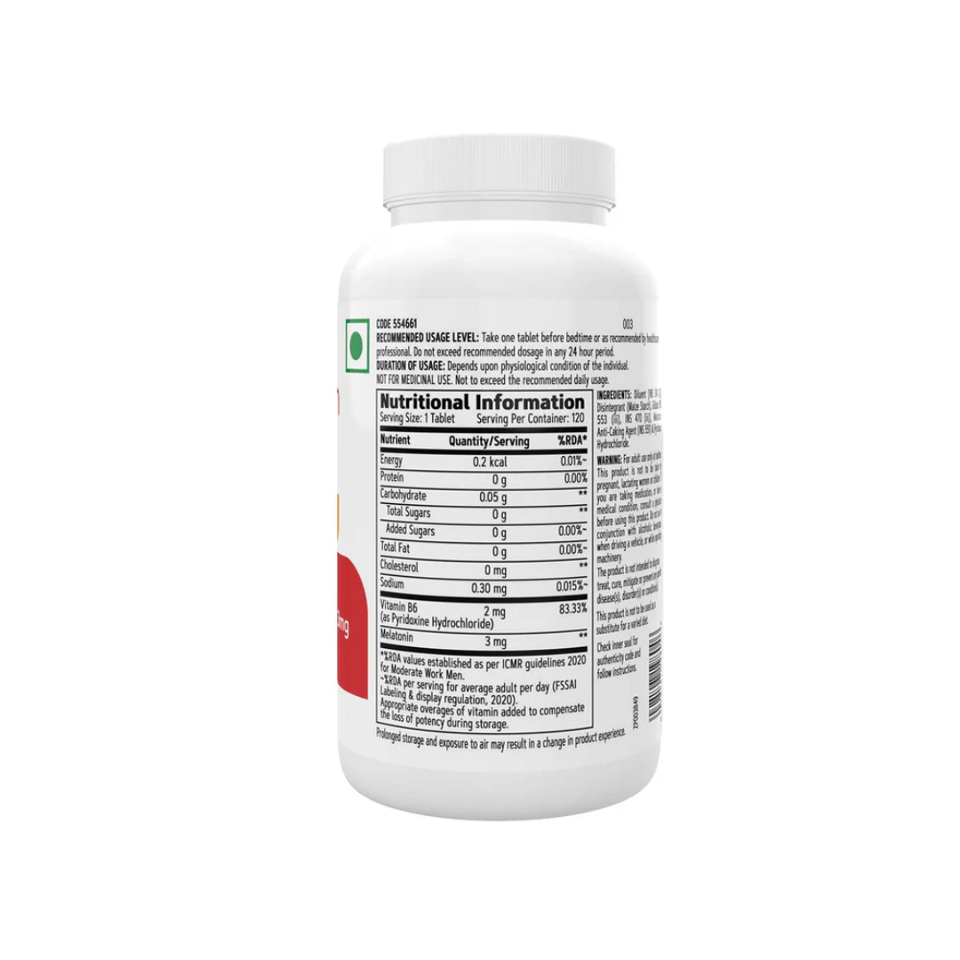 GNC Melatonin 3 mg 120 Tabs Unflavoured