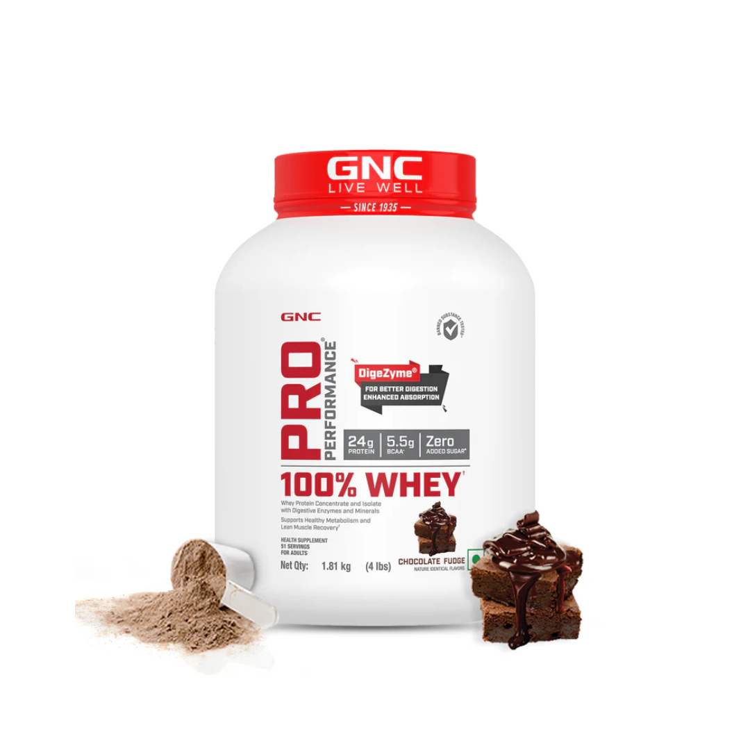 GNC Pro Performance Whey Protein 4 lb Chocolate Fudge