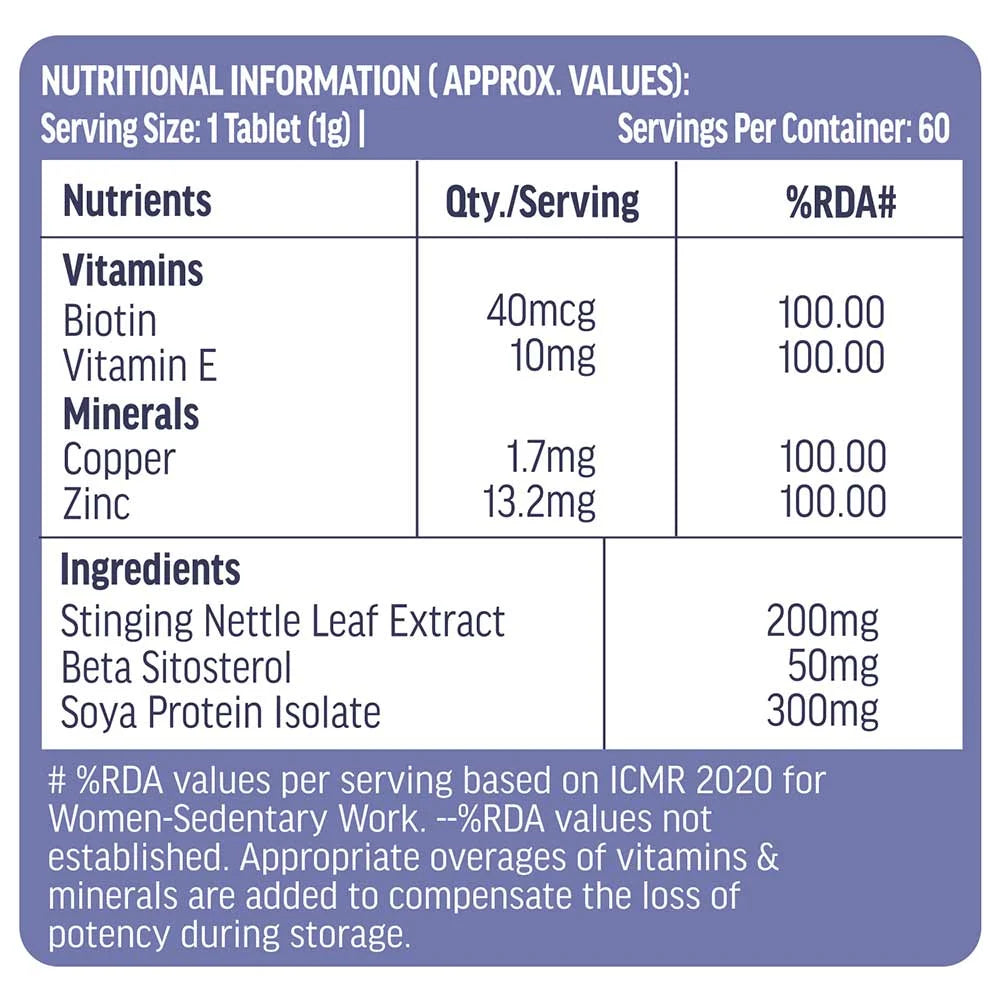 HK Vitals DHT Blocker with Biotin 60 tablets