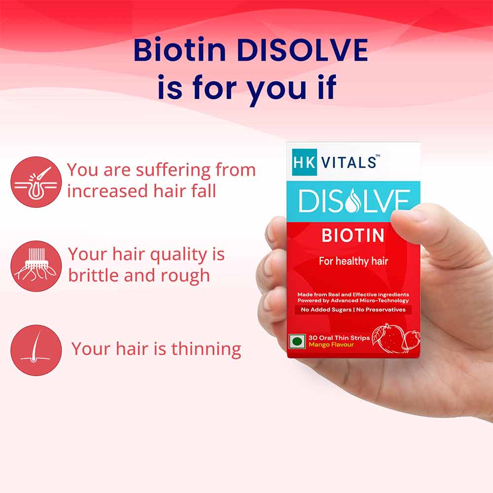 Healthkart HK Vitals Disolve Biotin, Mango 30 Strips