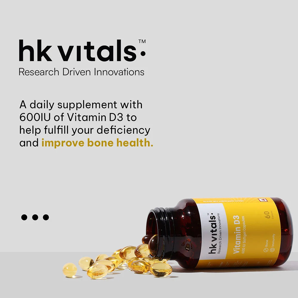 HK Vitals Vitamin D3 -60 capsules