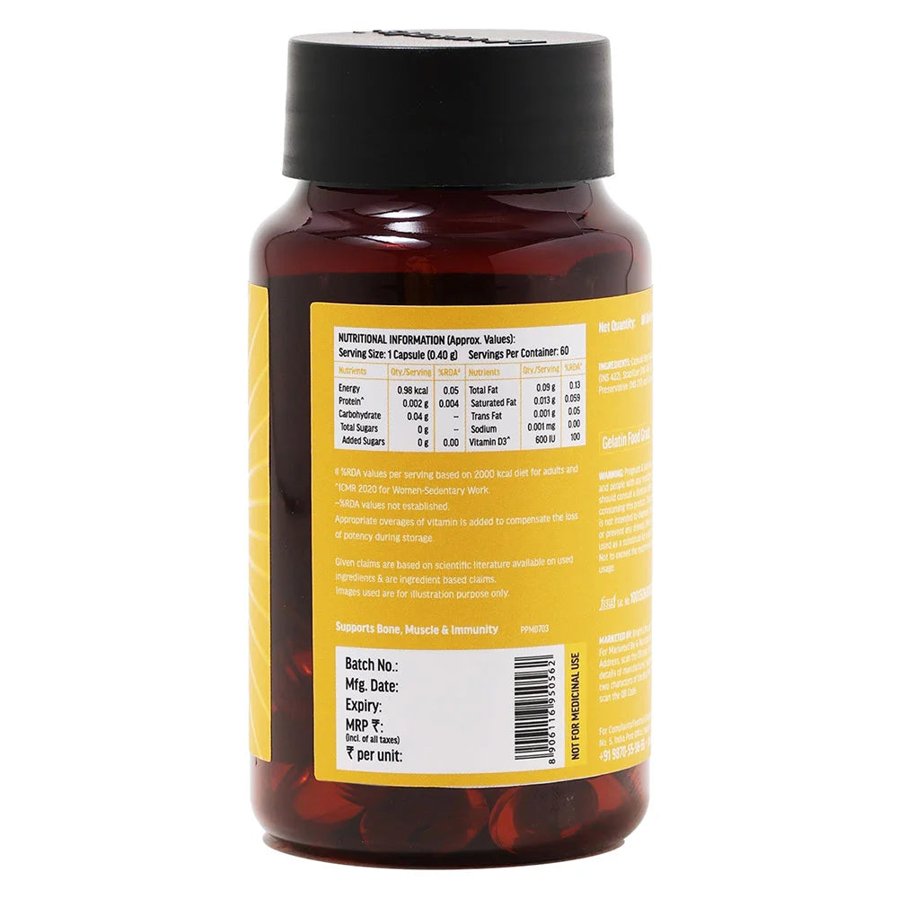 HK Vitals Vitamin D3 -60 capsules