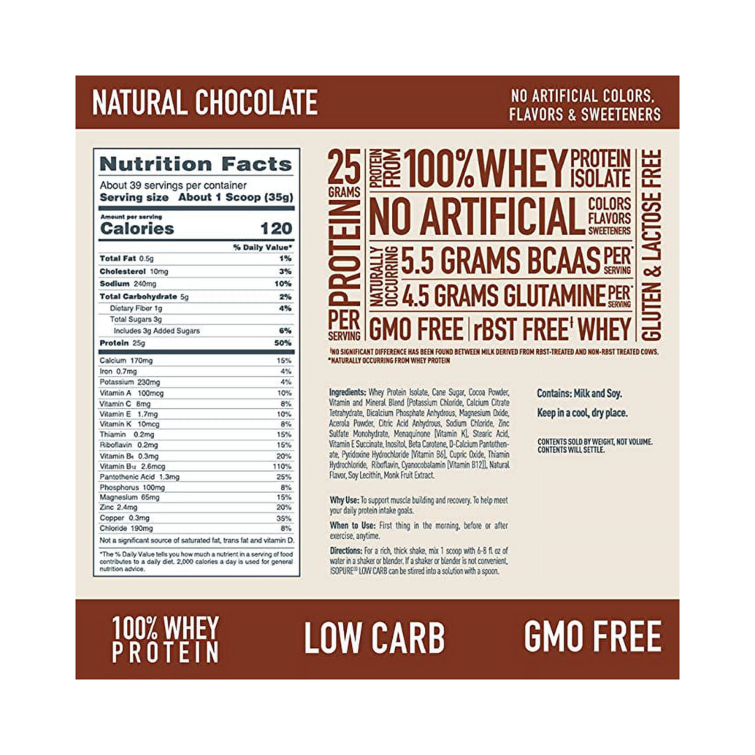 Isopure Low Carb 3 lb Chocolate