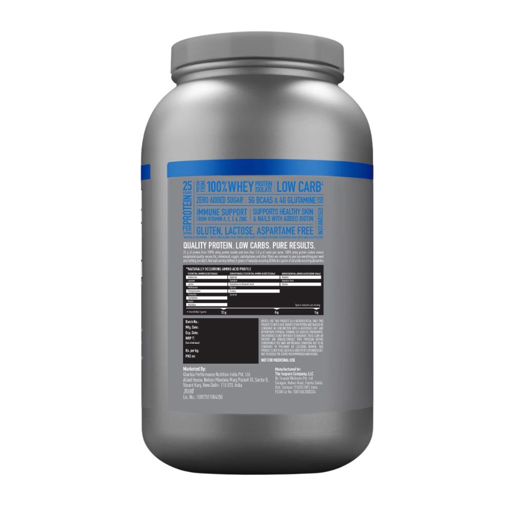 Isopure Low Carb Creamy Vanilla - 2 kg
