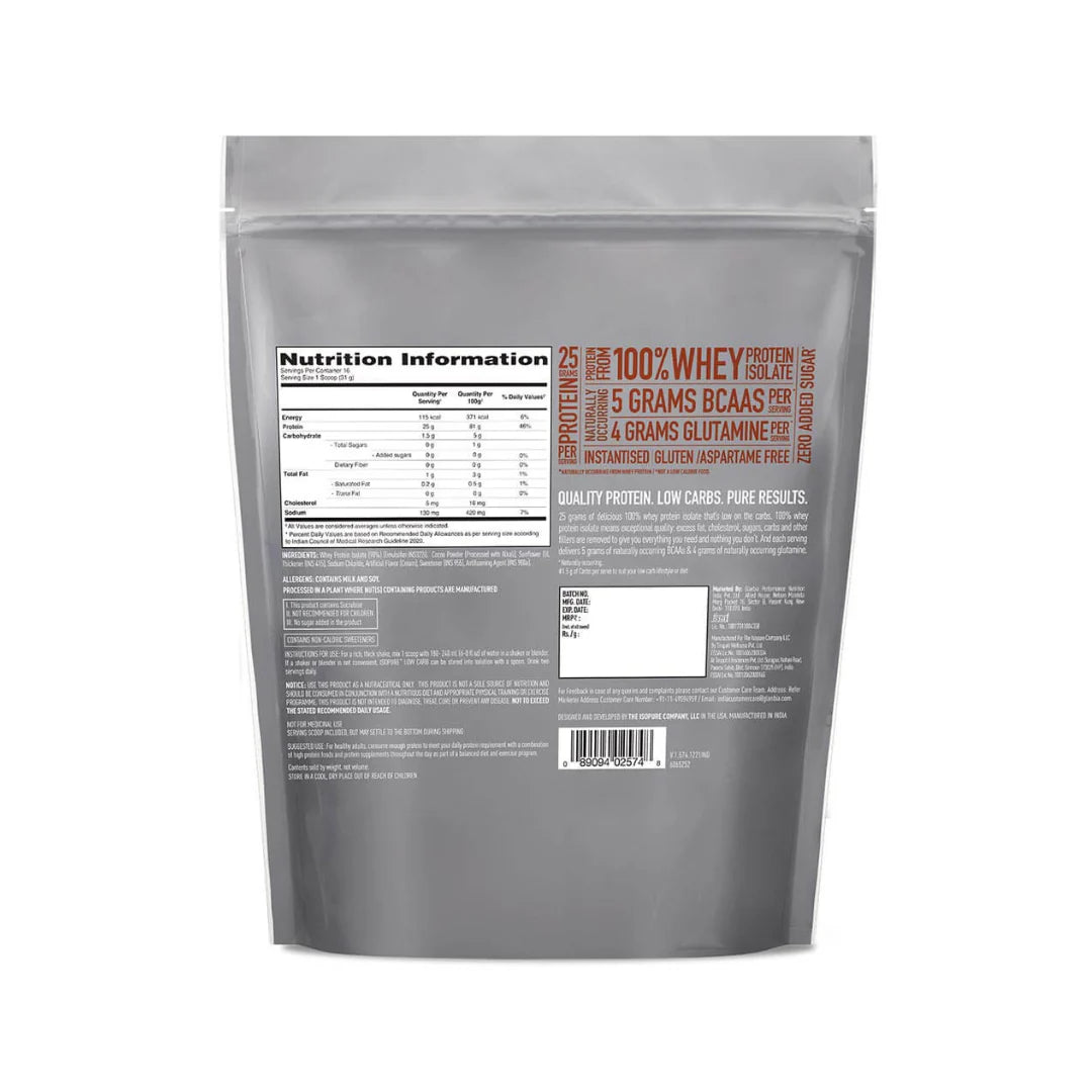 Isopure Low Carb 500g Dutch Chocolate